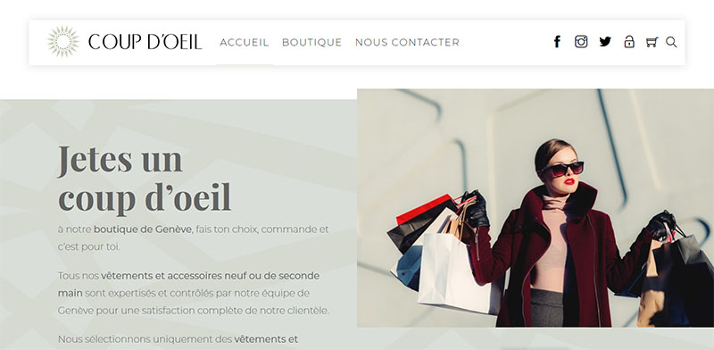 Creation site e-commerce coup-d-oeil.ch